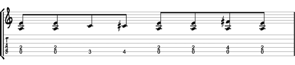 Blues shuffle pattern three