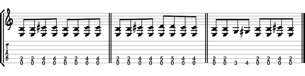 Blues shuffle in E