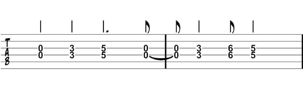 Tablature example